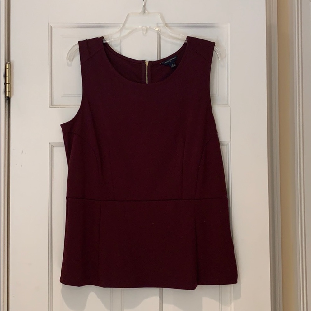 Maroon a-line Banana Republic top